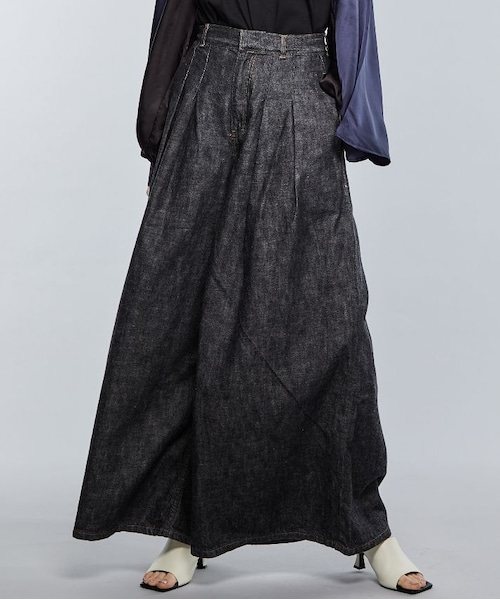 LIVINGTONE(リヴィントーン)の「DOLK3 ワイドレッグ LT-DOLK3-02(その他パンツ・レディース・WHT/BLK・36/38)」の2枚目の写真