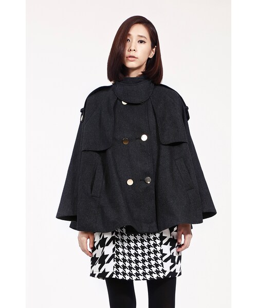 ORENDA（オレンダ）の「彼得潘金釦毛料斗篷外套（ジャケット/アウター・レディース・卡其/灰・F）」の13枚目の写真