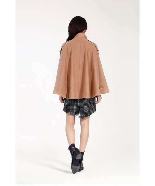 ORENDA（オレンダ）の「彼得潘金釦毛料斗篷外套（ジャケット/アウター・レディース・卡其/灰・F）」の3枚目の写真