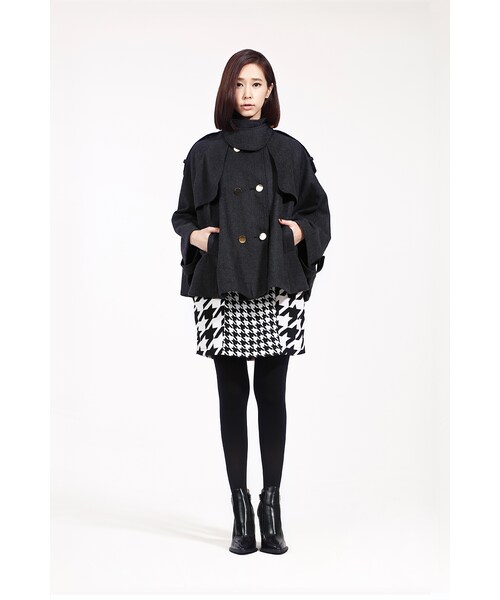 ORENDA（オレンダ）の「彼得潘金釦毛料斗篷外套（ジャケット/アウター・レディース・卡其/灰・F）」の12枚目の写真