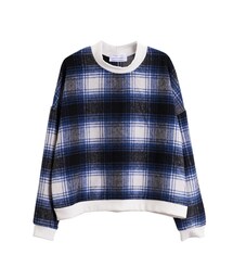 gracegift | 英倫街頭 韓國毛料感格紋上衣(トップス)