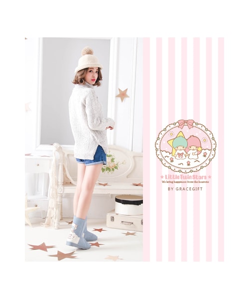 gracegift(グレースギフト)の「米蘭時尚 韓國高領混色針織上衣(その他・レディース・灰・F)」の6枚目の写真