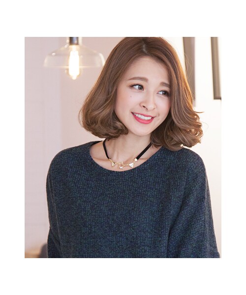 gracegift(グレースギフト)の「個性女孩 韓國星星幾何黑絨帶項鍊(アクセサリー・レディース・黑・F)」の2枚目の写真