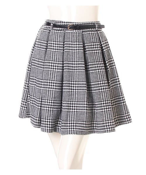 INGNI(イング)の「ベルト付フェイクウールタックキュロット/パンツ(スカート・レディース・オフホワイト/クロ/ピンク/ボルドー/アイスブルー/ベージュ/チェック・M)」の13枚目の写真