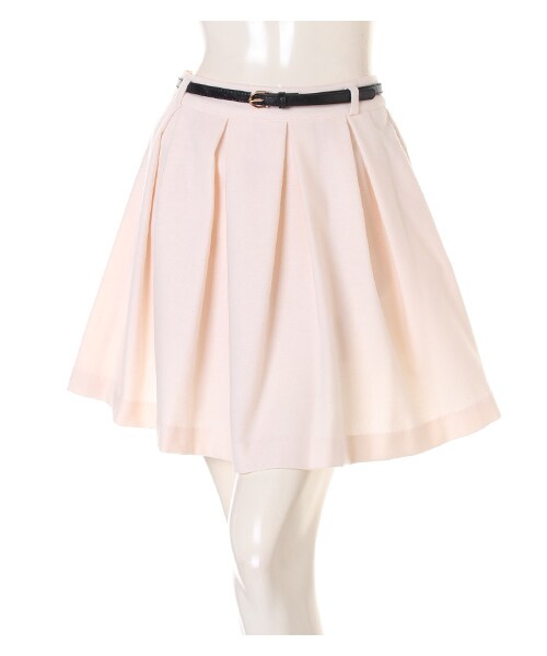 INGNI(イング)の「ベルト付フェイクウールタックキュロット/パンツ(スカート・レディース・オフホワイト/クロ/ピンク/ボルドー/アイスブルー/ベージュ/チェック・M)」の7枚目の写真