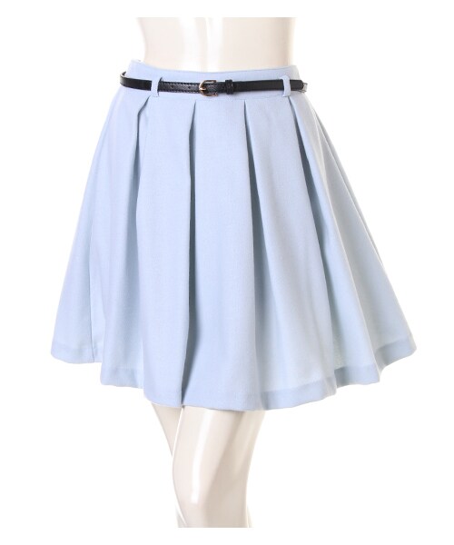 INGNI(イング)の「ベルト付フェイクウールタックキュロット/パンツ(スカート・レディース・オフホワイト/クロ/ピンク/ボルドー/アイスブルー/ベージュ/チェック・M)」の11枚目の写真