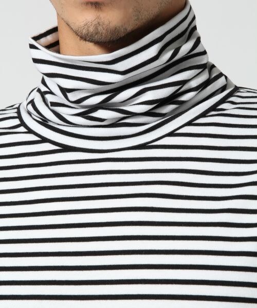 RAGEBLUE（レイジブルー）の「カットタートルネック長袖（トップス・メンズ・ホワイト×ブラック/ムジホワイト/ムジブラック/ネイビー×ホワイト・Ｍ/Ｌ）」の7枚目の写真