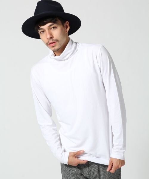 RAGEBLUE（レイジブルー）の「カットタートルネック長袖（トップス・メンズ・ホワイト×ブラック/ムジホワイト/ムジブラック/ネイビー×ホワイト・Ｍ/Ｌ）」の3枚目の写真