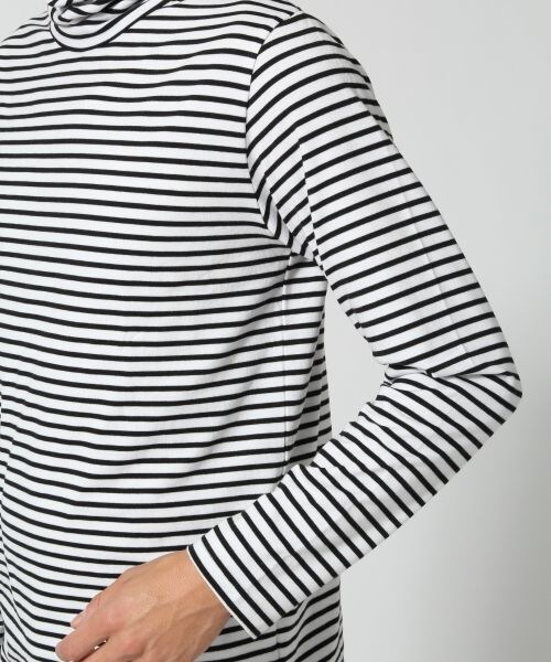 RAGEBLUE（レイジブルー）の「カットタートルネック長袖（トップス・メンズ・ホワイト×ブラック/ムジホワイト/ムジブラック/ネイビー×ホワイト・Ｍ/Ｌ）」の8枚目の写真