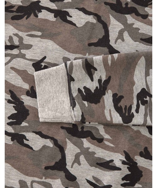 LOVFEE（ラッフィ）の「Le gentle 軍風迷彩長袖上衣（トップス・メンズ・黑/灰・S/M/L）」の8枚目の写真