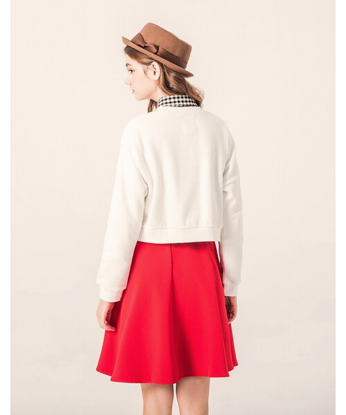 PAZZO（パッゾ）の「MIT俏皮狗頭英文上衣（トップス・レディース・米白・S/M/L）」の8枚目の写真