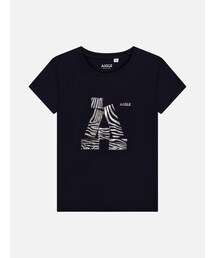 AIGLE（エーグル）の「オーガニックコットン フロントロゴプリン? 半袖Tシャツ（Tシャツ/カットソー・キッズ）」