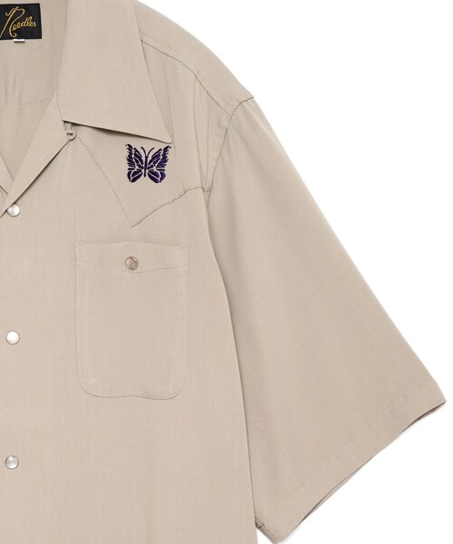 Needles（ニードルス）の「S/S Cowboy One-Up Shirt - R/PE Twill（トップス・メンズ・BEIGE/27/BLACK/01/BROWN/20・S/M/L）」の5枚目の写真