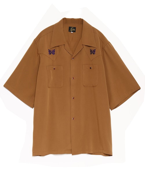 トップス Needles S/S one-up shirts NEEDLES(ニードルズ)S/S ONE-UP SHIRT - PE/CU/N/C/R CHIFFON