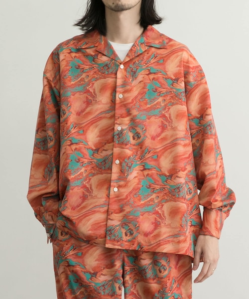 URBAN RESEARCH ID(アーバンリサーチ アイディー)の「URBAN RESEARCH iD 印花開領襯衫(トップス・メンズ・民族風圖騰/佩茲利花紋/大理石紋・M/L)」の18枚目の写真