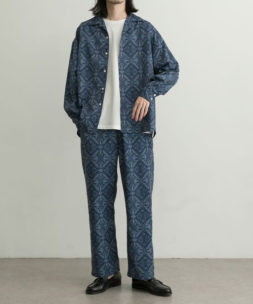 URBAN RESEARCH ID(アーバンリサーチ アイディー)の「URBAN RESEARCH iD 印花開領襯衫(トップス・メンズ・民族風圖騰/佩茲利花紋/大理石紋・M/L)」の7枚目の写真