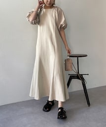 CAPRICIEUX LE'MAGE | 異素材パフワンピース(ワンピース)