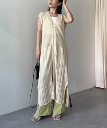 CAPRICIEUX LE'MAGE | パネル編みジレワンピース(ワンピース)