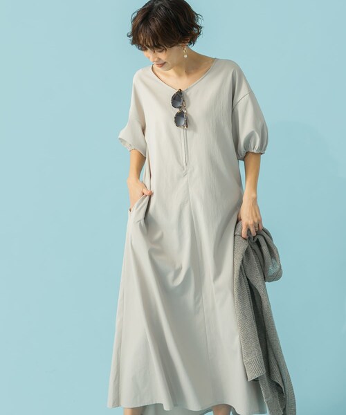 F by ROSSO（エフバイロッソ）の「F by ROSSO UVカットVネックボリュームワンピース（その他・レディース・L/GRAGE/LIME/PINK/NAVY・FREE）」の7枚目の写真