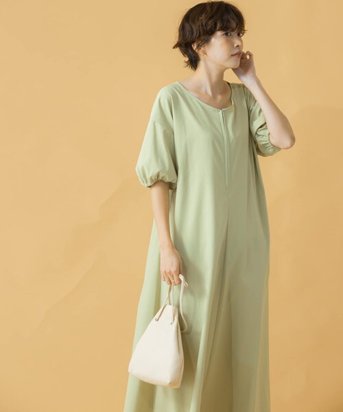 F by ROSSO（エフバイロッソ）の「F by ROSSO UVカットVネックボリュームワンピース（その他・レディース・L/GRAGE/LIME/PINK/NAVY・FREE）」の2枚目の写真