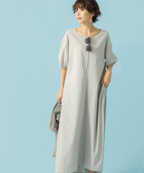 F by ROSSO（エフバイロッソ）の「F by ROSSO UVカットVネックボリュームワンピース（その他・レディース・L/GRAGE/LIME/PINK/NAVY・FREE）」の8枚目の写真