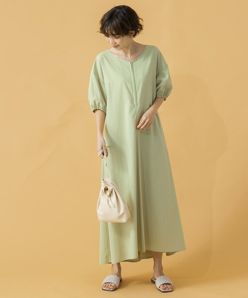 F by ROSSO（エフバイロッソ）の「F by ROSSO UVカットVネックボリュームワンピース（その他・レディース・L/GRAGE/LIME/PINK/NAVY・FREE）」の15枚目の写真