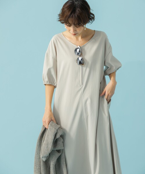 F by ROSSO（エフバイロッソ）の「F by ROSSO UVカットVネックボリュームワンピース（その他・レディース・L/GRAGE/LIME/PINK/NAVY・FREE）」の6枚目の写真