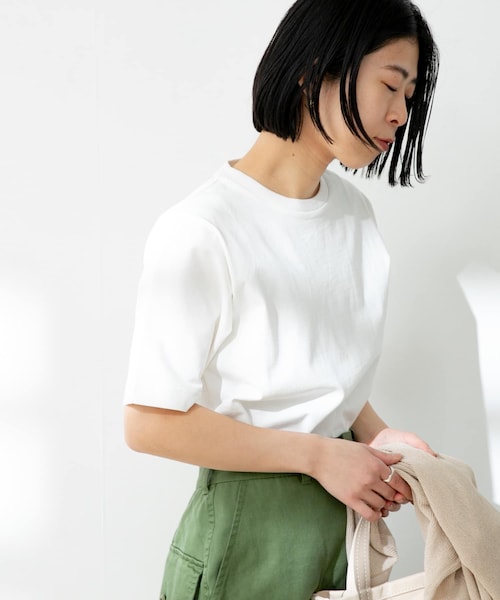 FORK&SPOON(フォークアンドスプーン)の「FORK&SPOON オーガニックコットンショートスリーブTシャツ(その他・レディース・ICE GREEN/BROWN/OFF/BLACK・one)」の12枚目の写真
