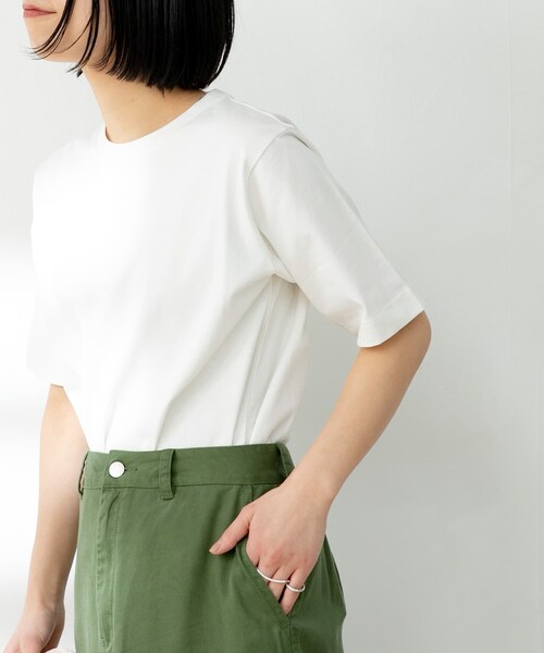 FORK&SPOON(フォークアンドスプーン)の「FORK&SPOON オーガニックコットンショートスリーブTシャツ(その他・レディース・ICE GREEN/BROWN/OFF/BLACK・one)」の14枚目の写真
