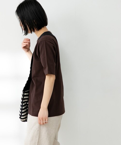 FORK&SPOON(フォークアンドスプーン)の「FORK&SPOON オーガニックコットンショートスリーブTシャツ(その他・レディース・ICE GREEN/BROWN/OFF/BLACK・one)」の6枚目の写真