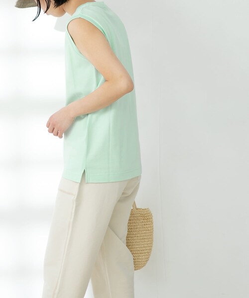 FORK&SPOON（フォークアンドスプーン）の「FORK&SPOON オーガニックコットンノースリーブTシャツ（その他・レディース・ICE GREEN/BROWN/OFF/BLACK・one）」の22枚目の写真