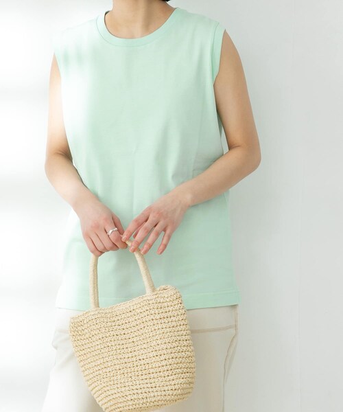 FORK&SPOON（フォークアンドスプーン）の「FORK&SPOON オーガニックコットンノースリーブTシャツ（その他・レディース・ICE GREEN/BROWN/OFF/BLACK・one）」の19枚目の写真