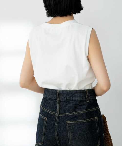 FORK&SPOON（フォークアンドスプーン）の「FORK&SPOON オーガニックコットンノースリーブTシャツ（その他・レディース・ICE GREEN/BROWN/OFF/BLACK・one）」の13枚目の写真