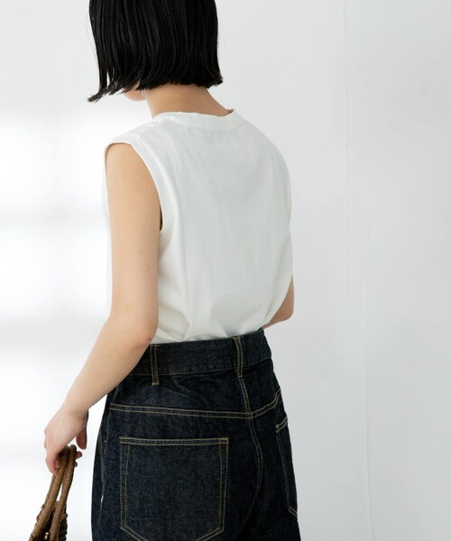 FORK&SPOON（フォークアンドスプーン）の「FORK&SPOON オーガニックコットンノースリーブTシャツ（その他・レディース・ICE GREEN/BROWN/OFF/BLACK・one）」の14枚目の写真