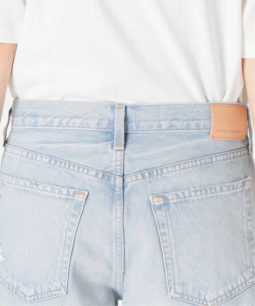 MUSE de Deuxieme classe（ミューズデドゥーズィエムクラス）の「FRIEDA CUFF SHORT デニム（パンツ・ブルー C/(047)/25/残り1点/26/残り3点/27/在庫なし）」の9枚目の写真