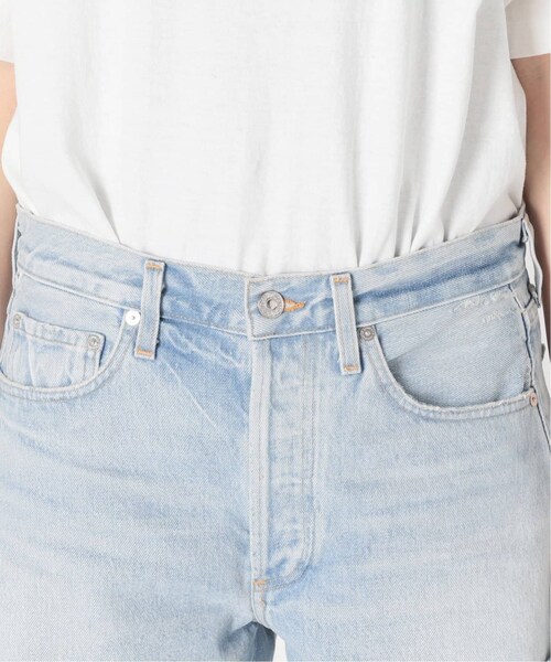 MUSE de Deuxieme classe（ミューズデドゥーズィエムクラス）の「FRIEDA CUFF SHORT デニム（パンツ・ブルー C/(047)/25/残り1点/26/残り3点/27/在庫なし）」の8枚目の写真