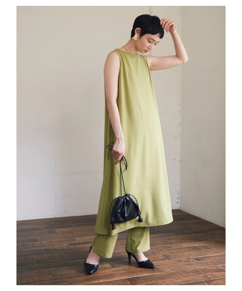 Green Parks グリーン パークス グリーンパークス の 予約 Armonia 2wayベルトリラックスワンピース ワンピース ドレス Wear