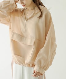 mystic | シアーストライプアノラックパーカー(シャツ/ブラウス)