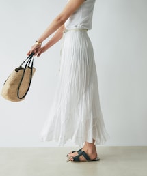 RIVE DROITE | 予約【抜け感あるリラクシーさが魅力】80ローンエスカルゴスカート(スカート)