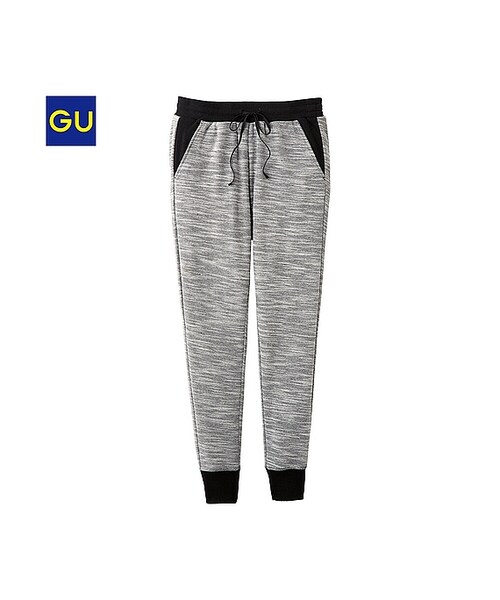 GU(ジーユー)の「(GU)カットソートラックパンツ(WOMEN ⁄ パンツ・その他・レディース・DARK GRAY/BLACK・M/L/S/XL)」の1枚目の写真