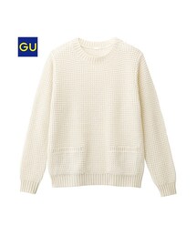 GU | （GU）ポケ付きプルオーバー（長袖）(トップス)