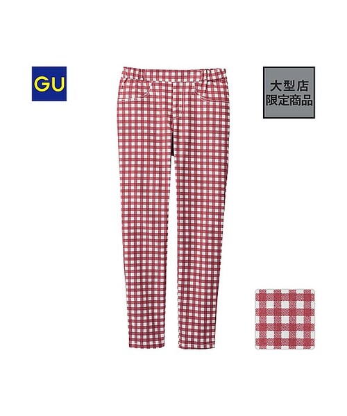 GU(ジーユー)の「(GU)クロップドパンツ(ギンガム)(WOMEN ⁄ クロップドパンツ・ショートパンツ・レディース・RED/BLACK/NAVY・S/L/M/XL)」の1枚目の写真