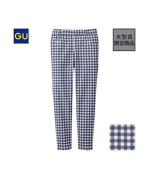 GU(ジーユー)の「(GU)クロップドパンツ(ギンガム)(WOMEN ⁄ クロップドパンツ・ショートパンツ・レディース・RED/BLACK/NAVY・S/L/M/XL)」の3枚目の写真