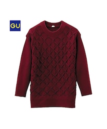 GU | （GU）ジオメトリックパターンセーター（長袖）(トップス)