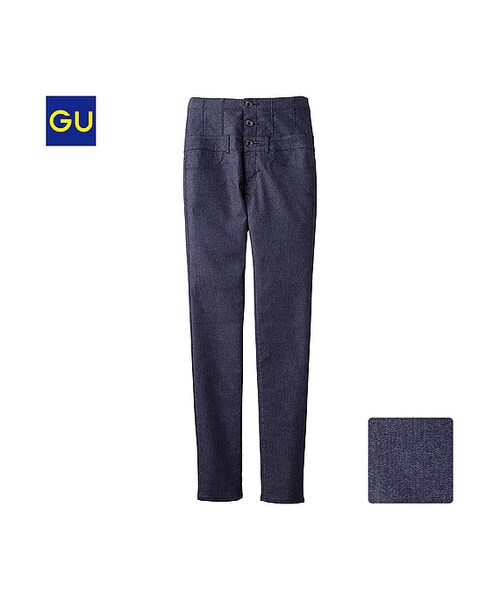 GU(ジーユー)の「(GU)ハイウエストレギンスパンツ(WOMEN ⁄ パンツ・その他・レディース・BLACK/NAVY・M/S/L)」の2枚目の写真