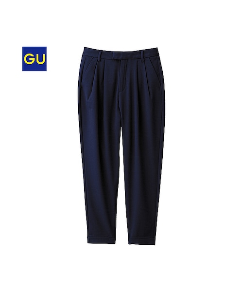 GU（ジーユー）の「（GU）ペグトップタックパンツ（WOMEN ⁄ パンツ・その他・レディース・OFF WHITE/BLACK/NAVY・L/M/XL/S）」の3枚目の写真