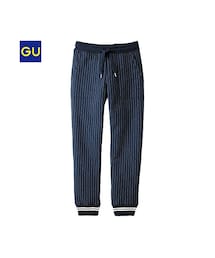 GU | （GU）ボアスウェットパンツ（ストライプ）(パンツ)