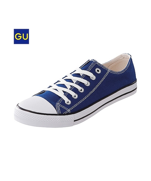 GU（ジーユー）の「（GU）キャンバスシューズ（MEN ⁄ ブーツ・シューズ・メンズ・88/BLACK/NAVY/WHITE/RED/BLUE・24.0cm/25.0cm/23.0cm/26.0cm/28.0cm/27.0cm）」の5枚目の写真