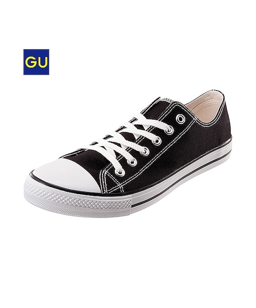 GU（ジーユー）の「（GU）キャンバスシューズ（MEN ⁄ ブーツ・シューズ・メンズ・88/BLACK/NAVY/WHITE/RED/BLUE・24.0cm/25.0cm/23.0cm/26.0cm/28.0cm/27.0cm）」の3枚目の写真