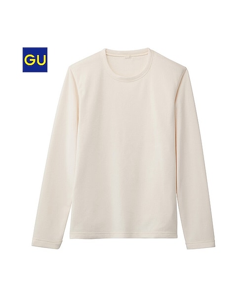 GU（ジーユー）の「（GU）フリースクルーネックＴ（長袖）（MEN ⁄ スウェット・フリース・メンズ・BROWN/BLUE/PURPLE/BLACK/OFF WHITE/NAVY/DARK GREEN・XL/M/S/L）」の2枚目の写真